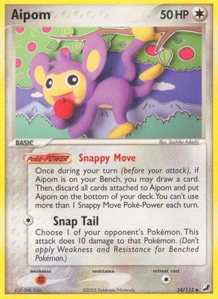 Aipom - Reverse Holofoil Unseen Forces - Uncommon