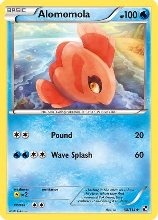 Alomomola (38) - Reverse Holofoil Black and White - Uncommon