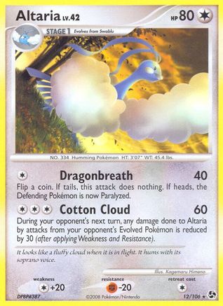 Altaria - Reverse Holofoil Great Encounters - Rare