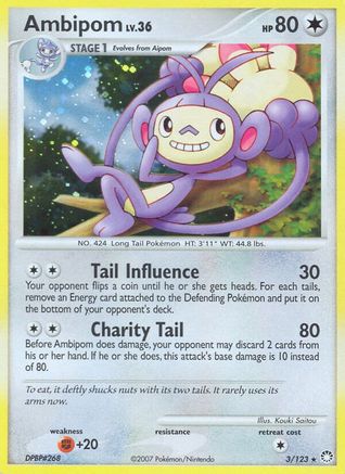 Ambipom/123 - Reverse Holofoil Mysterious Treasures - Holo Rare