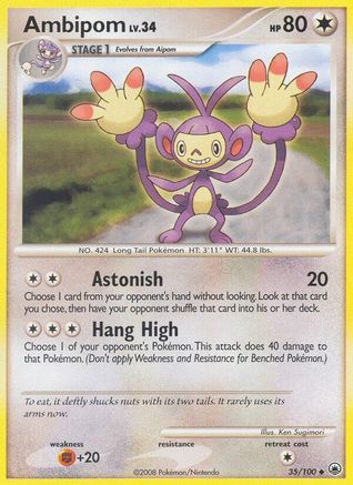 Ambipom 035 - Reverse Holofoil Majestic Dawn - Uncommon
