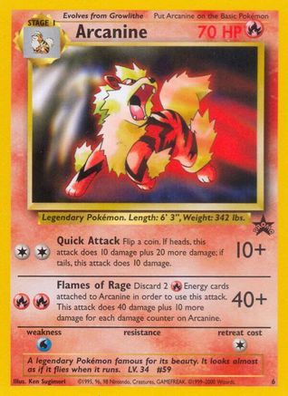 Arcanine 006 WoTC Promo - Promo