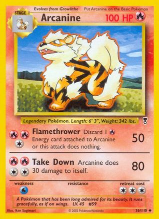 Arcanine - Reverse Holofoil Legendary Collection - Uncommon