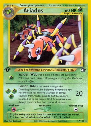 Ariados 027 - 1st Edition Neo Genesis - Uncommon