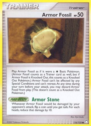 Armor Fossil - Reverse Holofoil Mysterious Treasures - Common