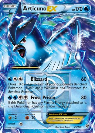 Articuno EX (Team Plasma) 025 - Holofoil Plasma Storm - Ultra Rare