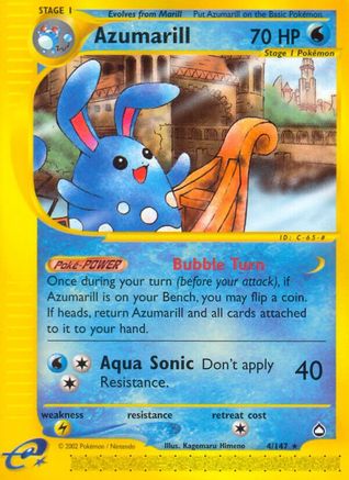 Azumarill - Reverse Holofoil Aquapolis - Rare