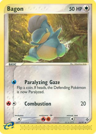 Bagon - 23/97/097 - Reverse Holofoil Dragon - Uncommon