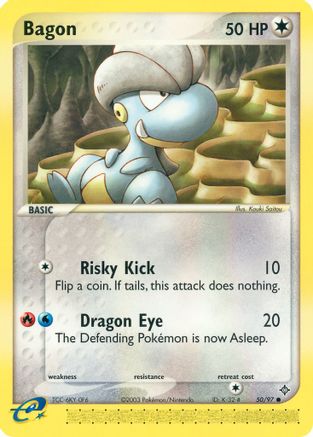 Bagon - 50/97/97 - Reverse Holofoil Dragon - Common