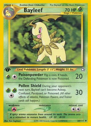 Bayleef (28) (28) 028 - 1st Edition Neo Genesis - Uncommon