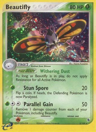 Beautifly 002 - Reverse Holofoil Ruby and Sapphire - Holo Rare