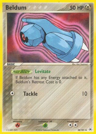 Beldum - 28/101/101 - Reverse Holofoil Hidden Legends - Uncommon