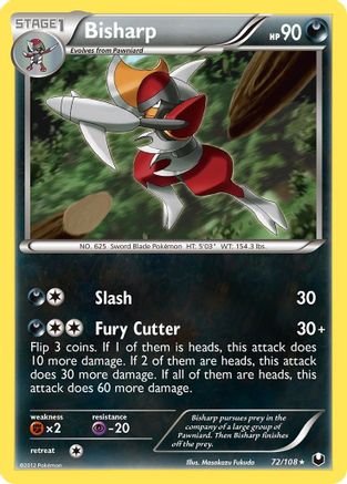 Bisharp (72) - Reverse Holofoil Dark Explorers - Rare