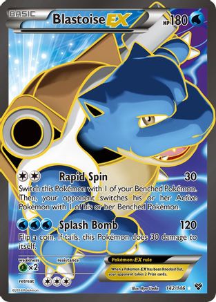 Blastoise EX (142 Full Art) - Holofoil XY Base Set - Ultra Rare