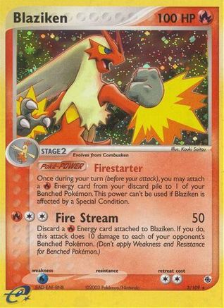 Blaziken - 3/109/109 - Reverse Holofoil Ruby and Sapphire - Holo Rare