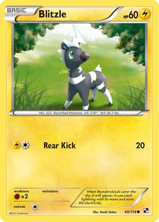 Blitzle (40) - Reverse Holofoil Black and White - Common