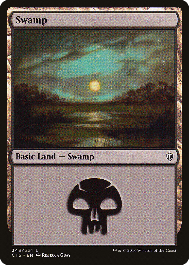 Swamp (343) (C16-343) - Commander 2016