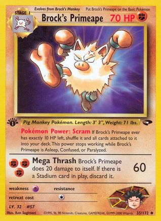 Brock's Primeape 035 - 1st Edition Gym Challenge - Uncommon