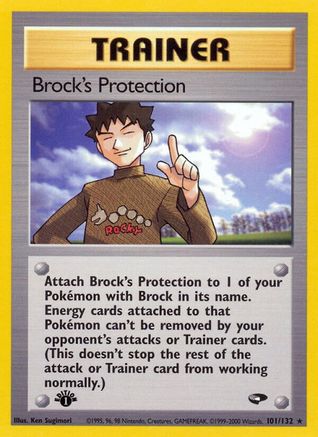 Brock's Protection 101 - 1st Edition Gym Challenge - Rare
