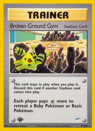 Broken Ground Gym - 1st Edition Neo Destiny - Rare