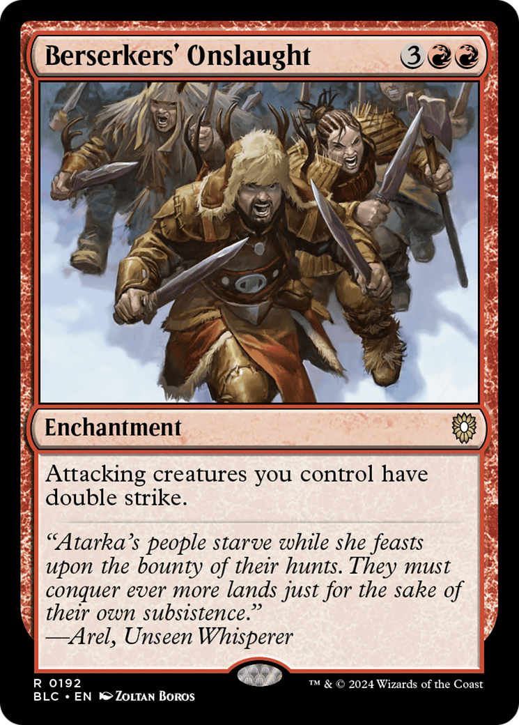 Berserkers' Onslaught (BLC-192) - Bloomburrow Commander