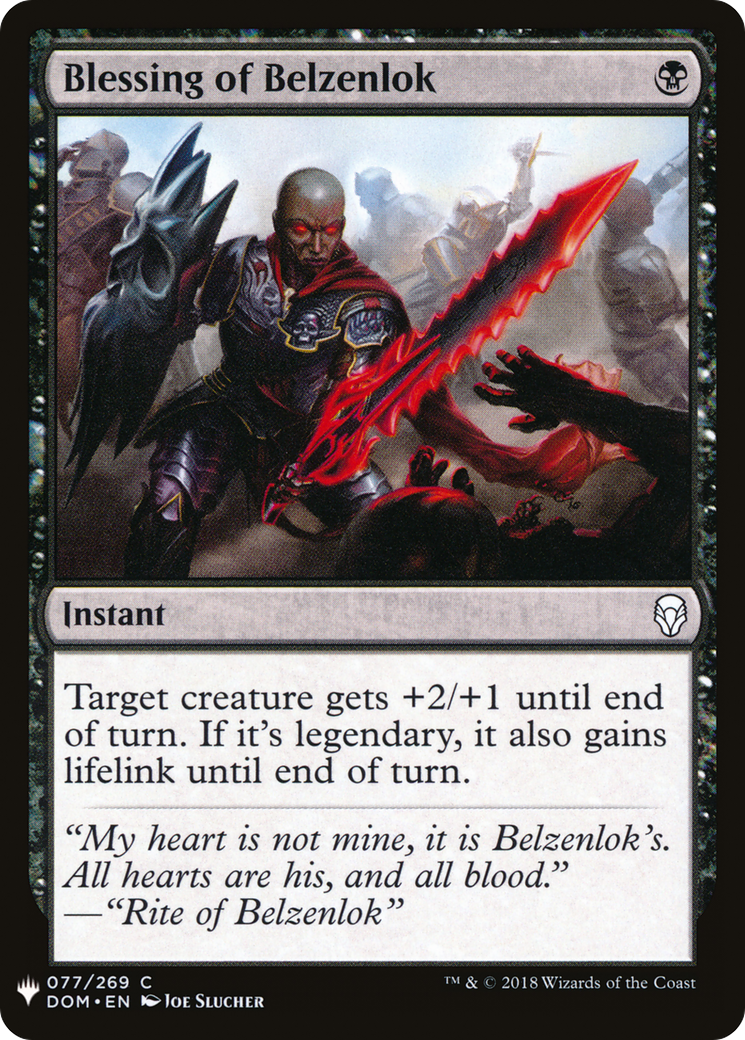 Blessing of Belzenlok (LIST-077) - The List