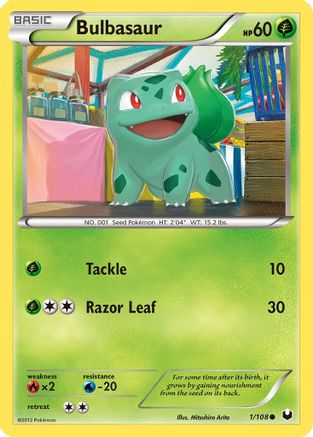 Bulbasaur 001 - Reverse Holofoil Dark Explorers - Common