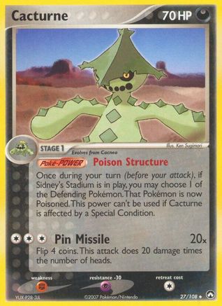Cacturne - Reverse Holofoil Power Keepers - Uncommon