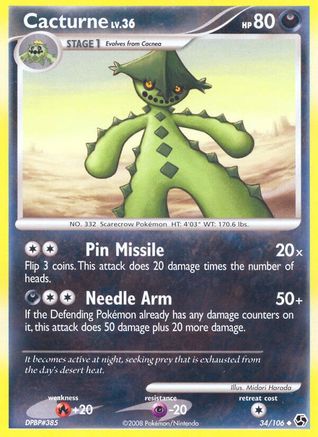 Cacturne - Reverse Holofoil Great Encounters - Uncommon
