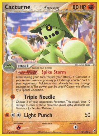 Cacturne (Delta Species)/100 - Reverse Holofoil Crystal Guardians - Rare