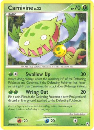 Carnivine - Reverse Holofoil Diamond and Pearl - Rare