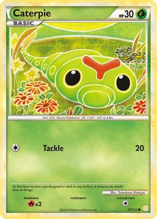 Caterpie 057 - Reverse Holofoil HeartGold SoulSilver - Common