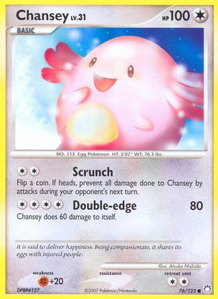 Chansey 076 - Reverse Holofoil Mysterious Treasures - Common