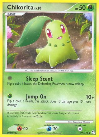 Chikorita 077 - Reverse Holofoil Mysterious Treasures - Common