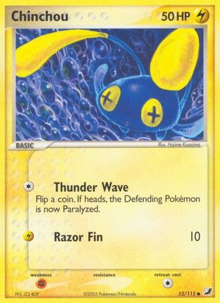 Chinchou/115 - Reverse Holofoil Unseen Forces - Common