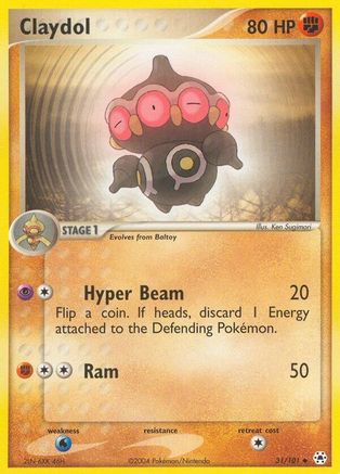 Claydol - 31/101/101 - Reverse Holofoil Hidden Legends - Uncommon