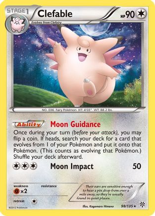 Clefable - Reverse Holofoil Plasma Storm - Rare
