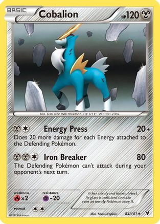 Cobalion - Reverse Holofoil Noble Victories - Holo Rare