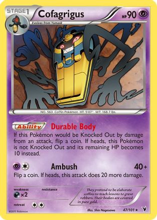 Cofagrigus (47) - Reverse Holofoil Noble Victories - Rare