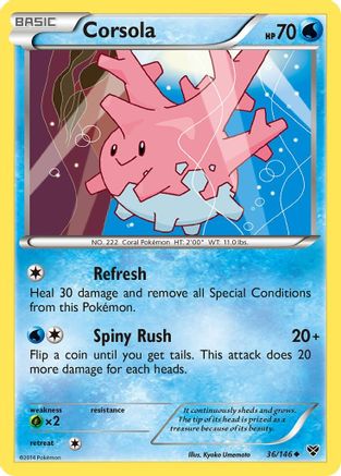 Corsola - Reverse Holofoil XY Base Set - Uncommon