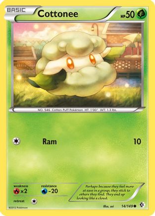 Cottonee - Reverse Holofoil Boundaries Crossed - Common