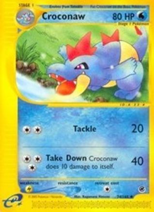 Croconaw/165 - Reverse Holofoil Expedition - Uncommon