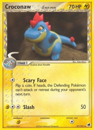 Croconaw (Delta Species) 027 Dragon Frontiers - Uncommon
