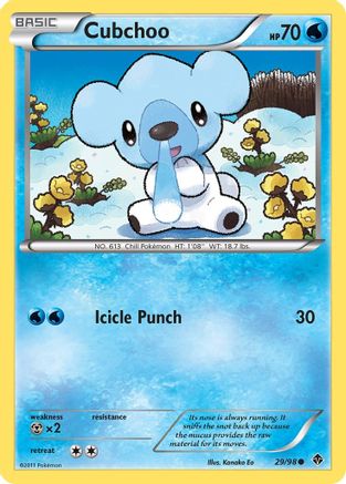 Cubchoo (29) - Reverse Holofoil Emerging Powers - Common