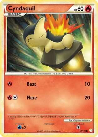 Cyndaquil 061 HeartGold SoulSilver - Common
