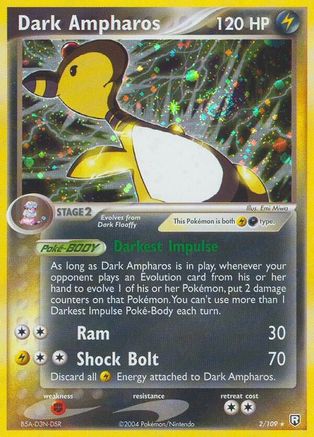 Dark Ampharos 002 - Holofoil Team Rocket Returns - Holo Rare