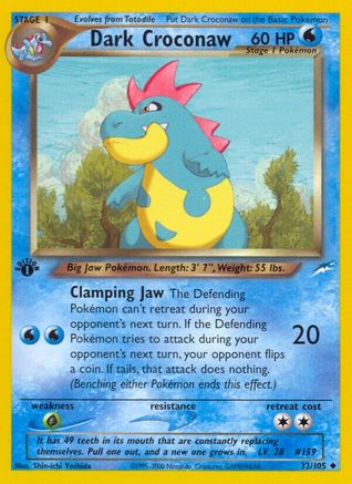 Dark Croconaw 032/105 - 1st Edition Neo Destiny - Uncommon