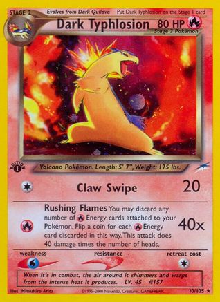 Dark Typhlosion 010 - 1st Edition Holofoil Neo Destiny - Holo Rare