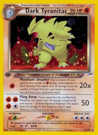 Dark Tyranitar - 1st Edition Holofoil Neo Destiny - Holo Rare