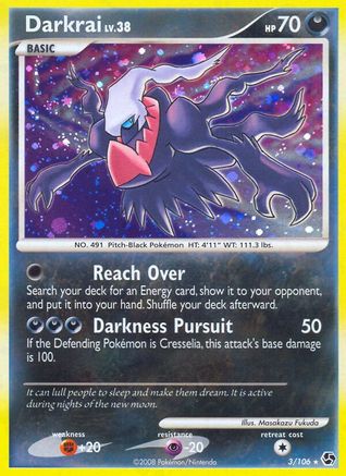 Darkrai (3) - Reverse Holofoil Great Encounters - Holo Rare